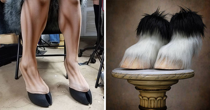 Artist Creates Shoes And Boots In The Shape Of Animal Hooves, And The Result Is Impressive
