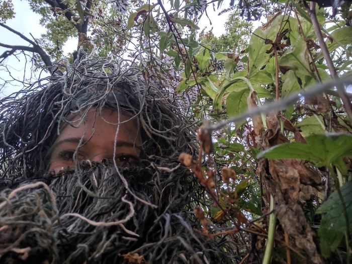 Girl Becomes A Bush On The Day Of Her Sister's Engagement So She Could Capture The Moment Unnoticed