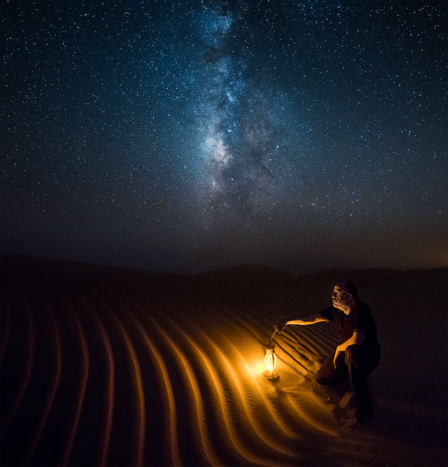 I Photograph Fake Miniature Scenes With The Milky Way In The Background (20 Photos)