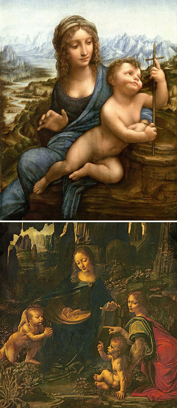 Lord Of The Rings Landscapes With Weird Blue Mist And The Same Wavy-Haired Aristocratic-Nose Madonna, It’s Da Vinci