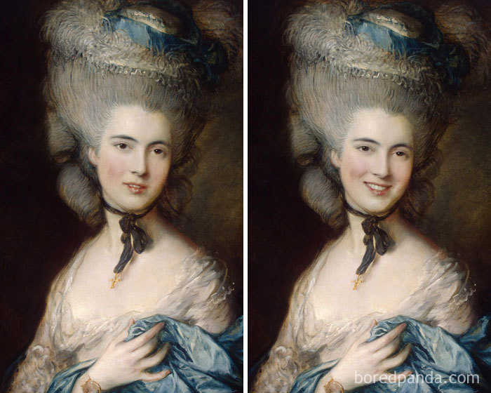Lady In Blue By Thomas Gainsborough