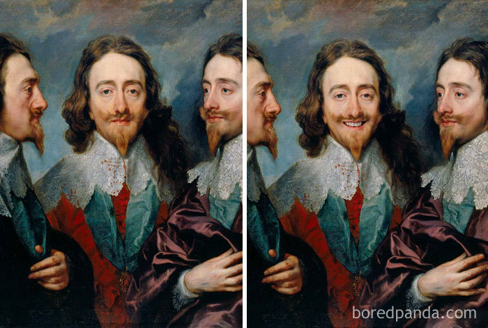Charles I In Three Positions By Anthony Van Dyck