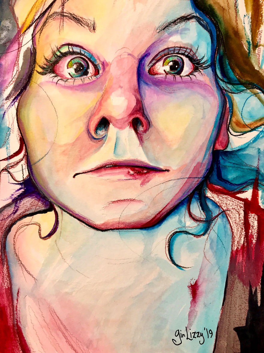 I Paint My Way Through Schizophrenia By Putting Every Emotion In Color.