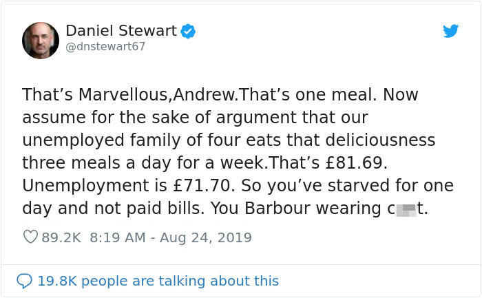 Rich Guy 'Proves' Food Poverty Is Just Laziness, Gets Shut Down With Maths