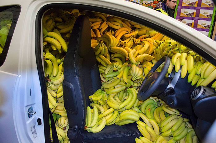 I Always Wondered How Many Bananas It Would Take To Fill A Car