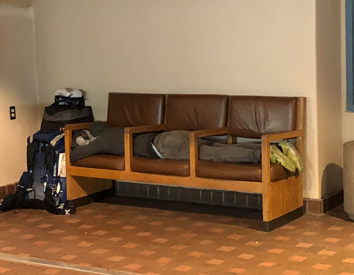 This Guy Sleeping In The ABQ Airport