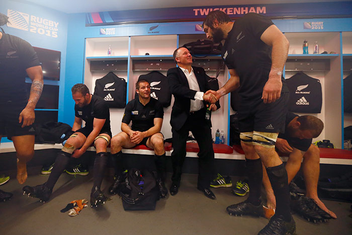 Giant Rugby Player Dwarfs NZ's Prime Minster