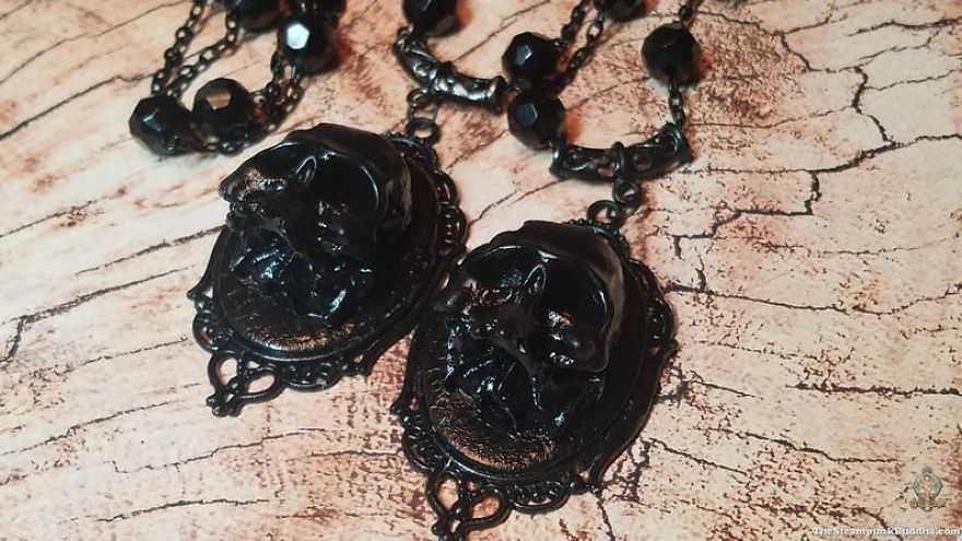 Artist In The Ozarks Turns Old Watch Parts Into Halloween Jewelry