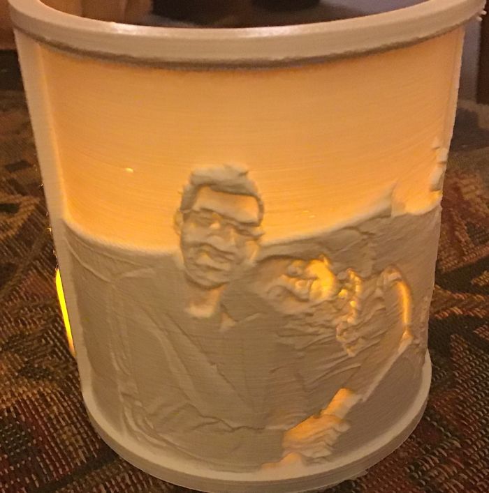 3D Lithophane Of Me And My Girlfriend