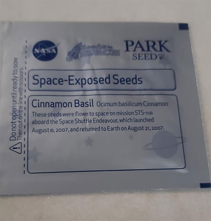 Found This In An Old Nasa Book That My Husband Recently Bought This Weekend At A Goodwill! Thought It Was Pretty Cool... He Is Going To Plant Them!