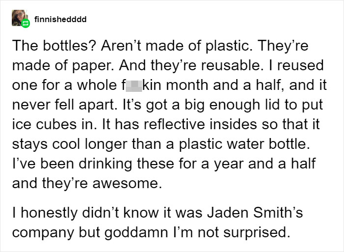 Hater Gets Quickly Shut Down After Attacking Will Smith For Promoting His Son's Bottled Water