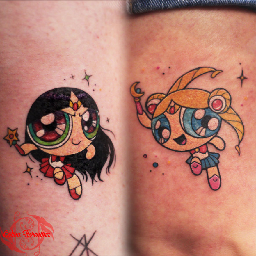Sailor Powerpuff Tattoos