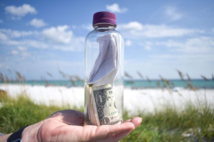 Family Puts Ashes Of Their Beloved Son And A Letter In A Bottle With $4 Bills And Throws It Into The Sea, This Woman Finds It