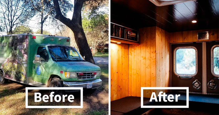 Man Converts An Old Ambulance Into His Dream Home