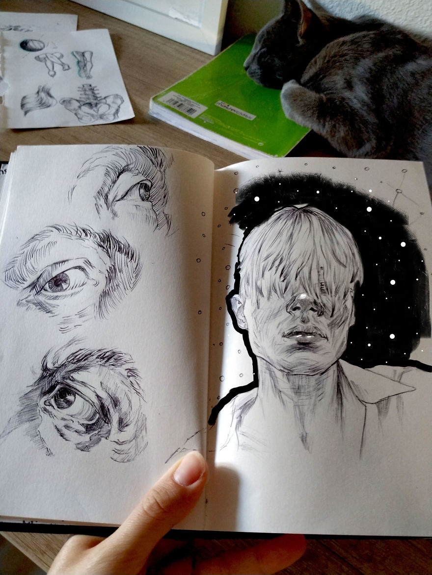 While I Was Studying Psychology, I Suffered A Serious Surgery. That Was When I Started Drawing As A Method To Control Anxiety. While I Was Studying Psychology, I Suffered A Serious Surgery. That Was When I Started Drawing As A Method To Control Anxiety.