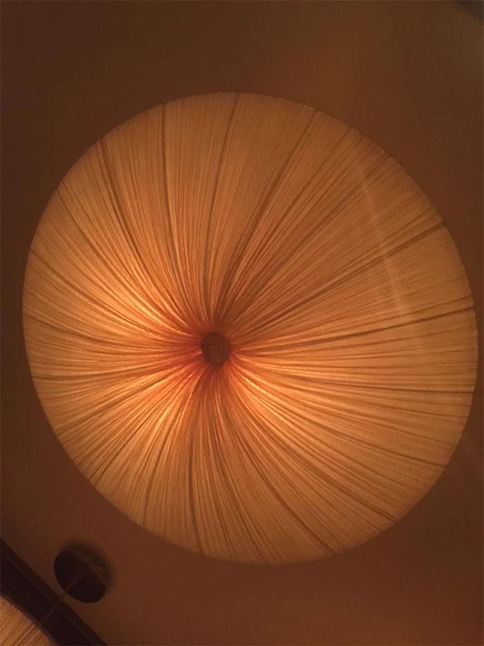 This Giant Lampshade Was Above Our Table At A Restaurant, We Thought It Looked Like An Arsehole