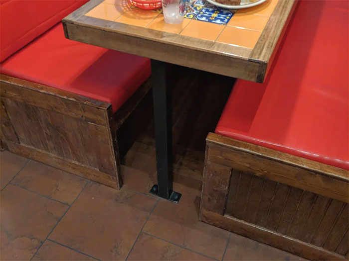 These Tables At A Restaurant That Will Destroy Your Kneecaps