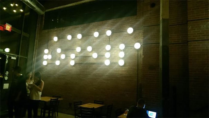 This Bar Put Up A Braille Sign In Lights