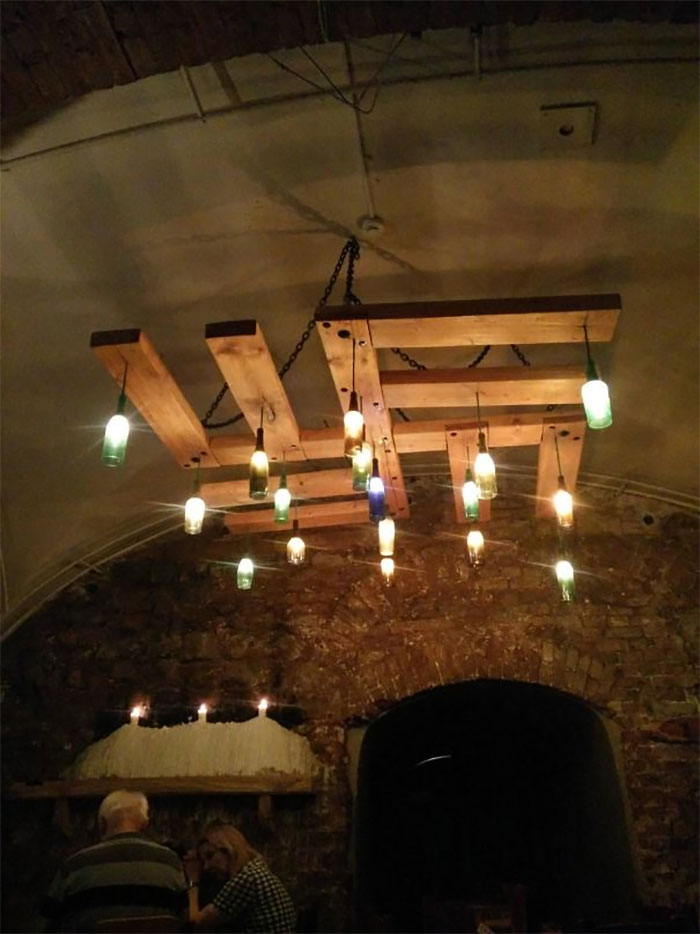 This "Chandelier" In A Latvian Pub