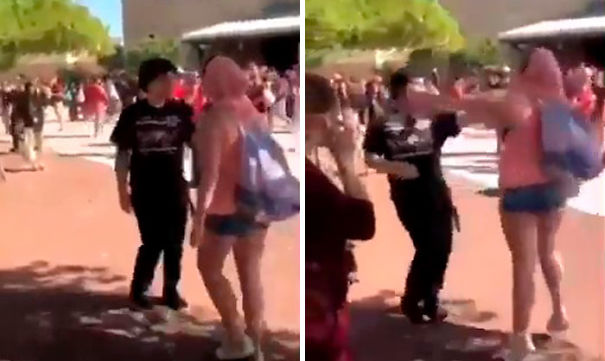 Este chico fue expulsado del instituto por defenderse de una chica que lo golpeaba, y esto ha enfurecido a la gente
