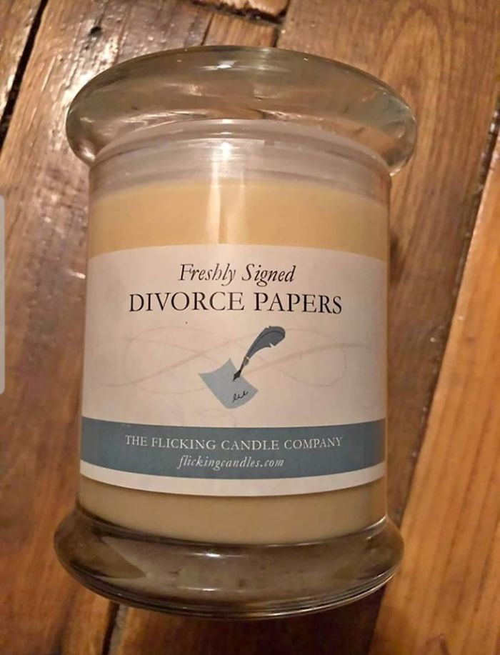 I Found The Perfect Item To Celebrate My Divorce From The Husband From Hell In A Few Weeks. Smells Like A Good Night Sleep Knowing I'm Not Being Cheated On