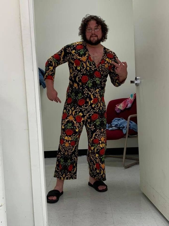 My Husband Found This Hideous Jump Suit At The Goodwill