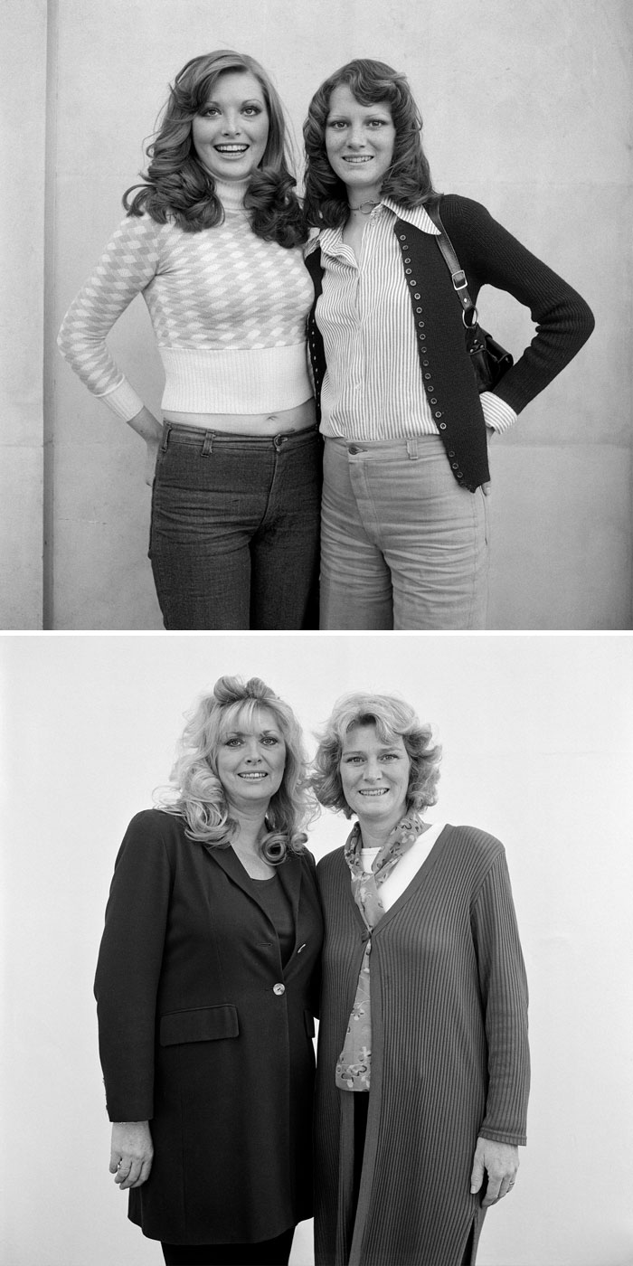 Lyn (Left) And Stella Brashher (Righ), 1974 And 1999