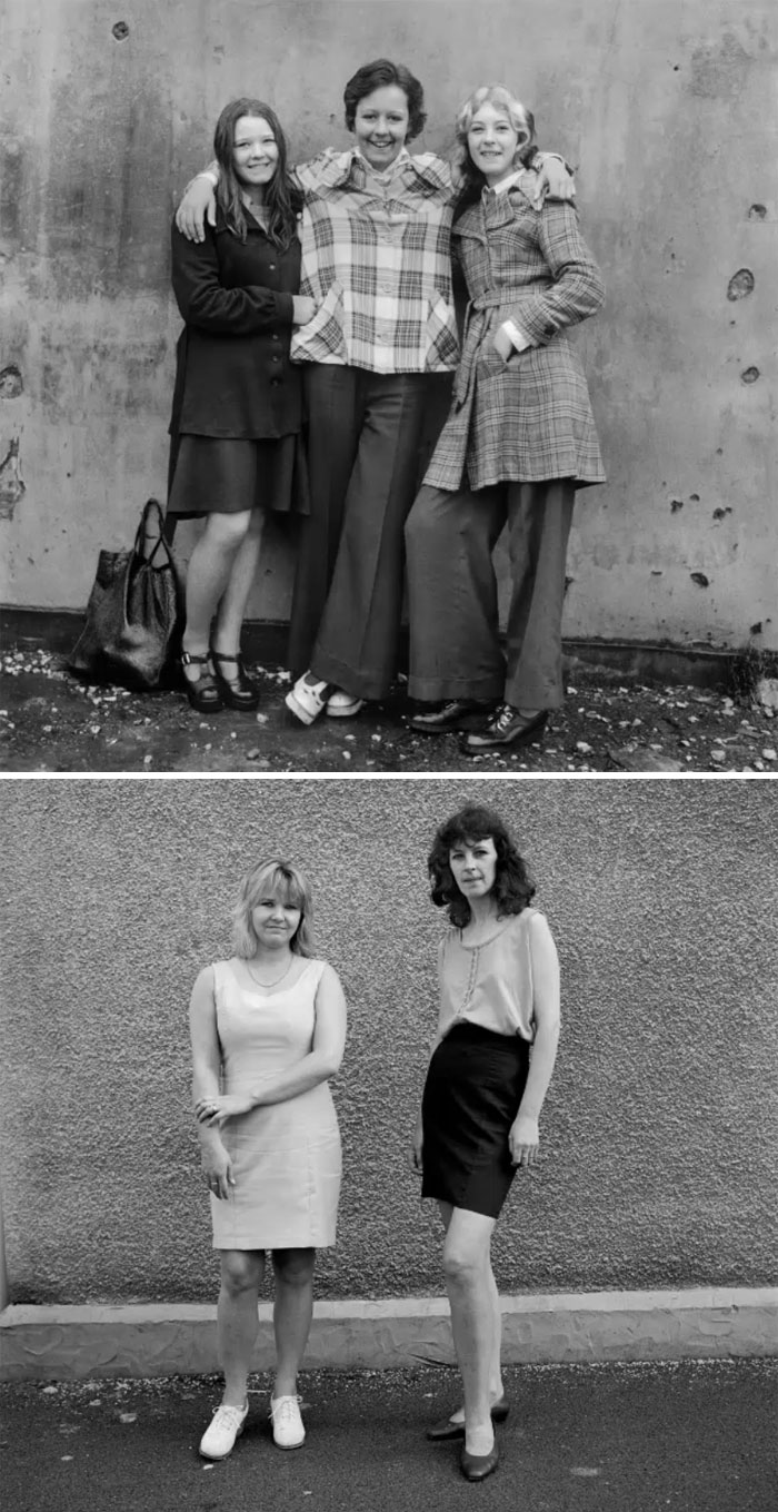 Angela Hendley, Dot Rooney y Kim Hillman, 1974 y 1995