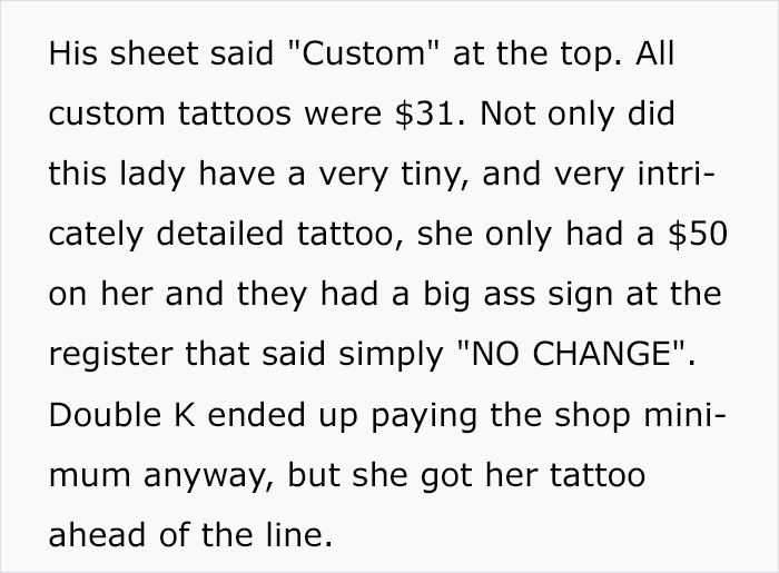 Rude Jerks Go Nuts After The Artist Trolls Them With A Tiny But Costly Tattoo