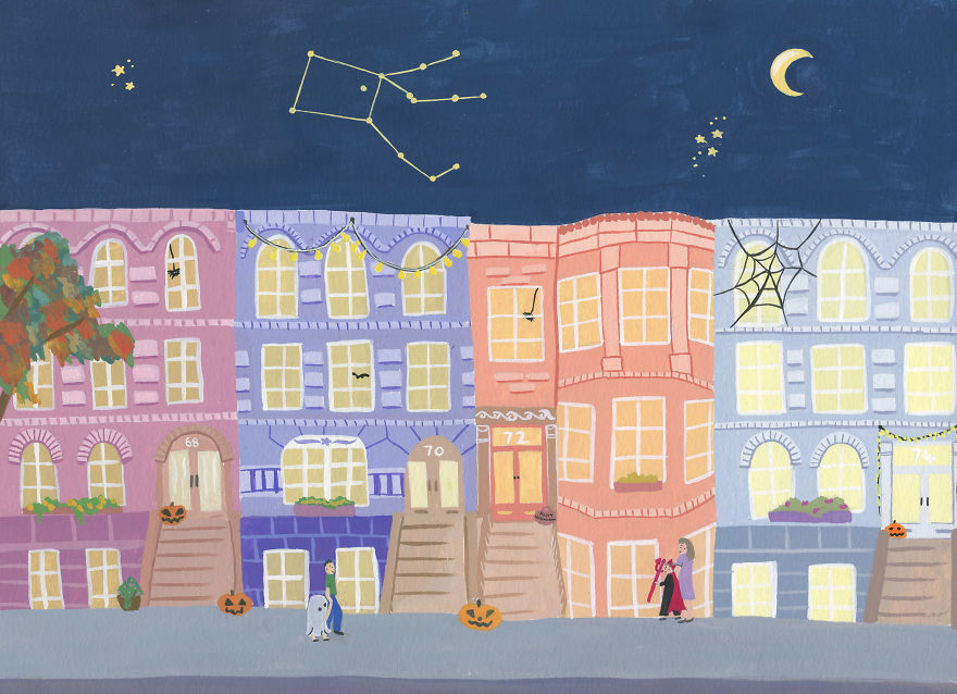 Happy People, Homes And Towns