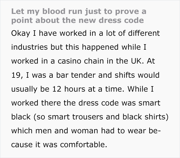 Woman Lets Her Blood Run In Front Of Managers To Prove New Dress Code With High Heels Is No Good