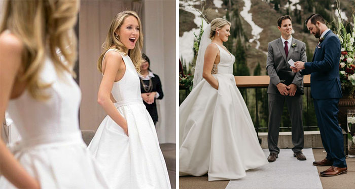 13 Times Brides Couldn’t Hold Back Their Happiness Because They Wore Dresses With Pockets