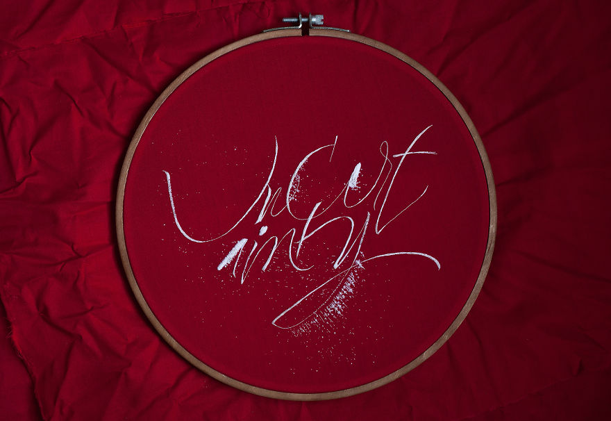 Calligraphy Embroidered By Hand Calligraphy Embroidered By Hand