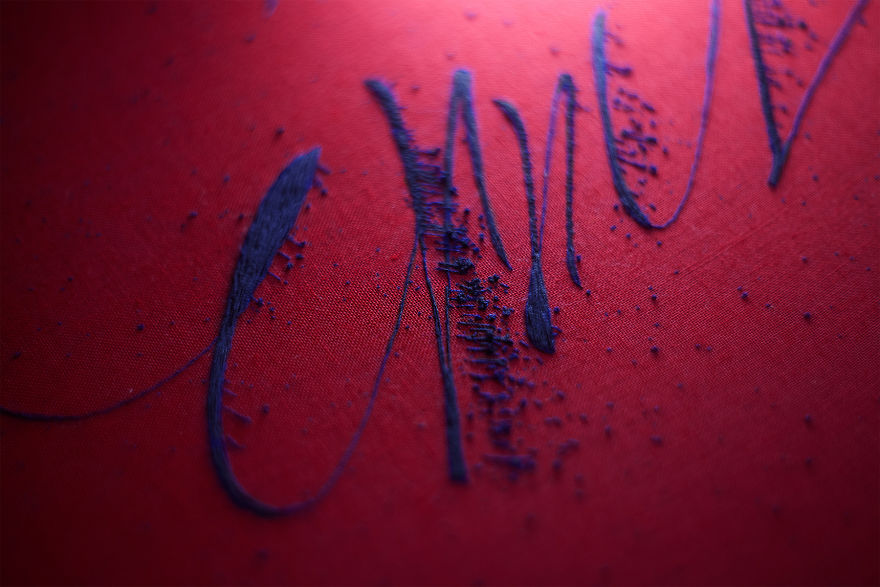 Calligraphy Embroidered By Hand Calligraphy Embroidered By Hand
