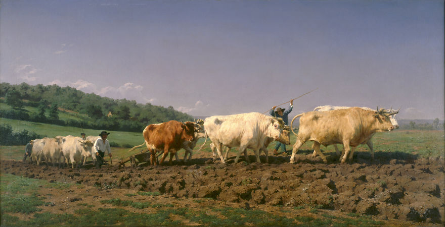 Ploughing In The Nivernais, Rosa Bonheur, 1849