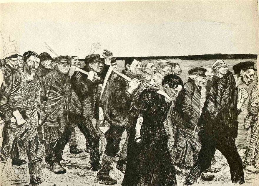 The Weavers, Käthe Kollwitz, 1897