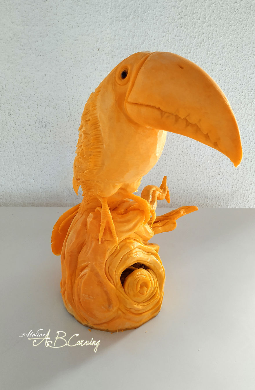 23 Carved Pumpkins Into Exquisite Sculptures That Are Not Halloween-Themed