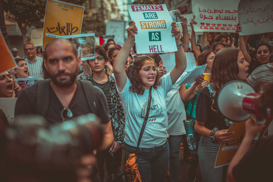 After The Murder Of Israa Ghraib By Her Family, An Angry Women's March In Ramallah To Support Women Against All Kinds Of Physical, Psychological, Sexual And Economic Violence That Women Face On A Daily Basis