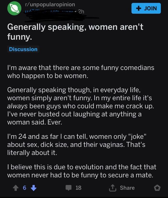 Women Didn’t Evolve To Be Funny