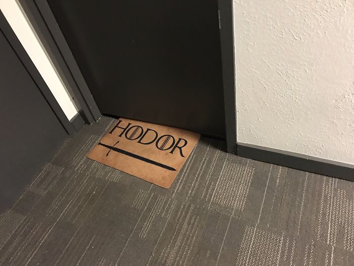 "Hold The Door!" My Neighbor's Doormat