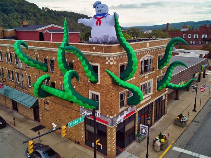 A Restaurant In My Town Dressed Up For Halloween Ghost Busters Style