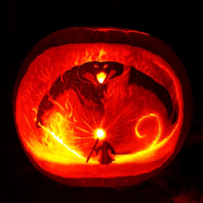 Gandalf vs. Balrog Pumpkin Carving "You Shall Not Paaaasss"