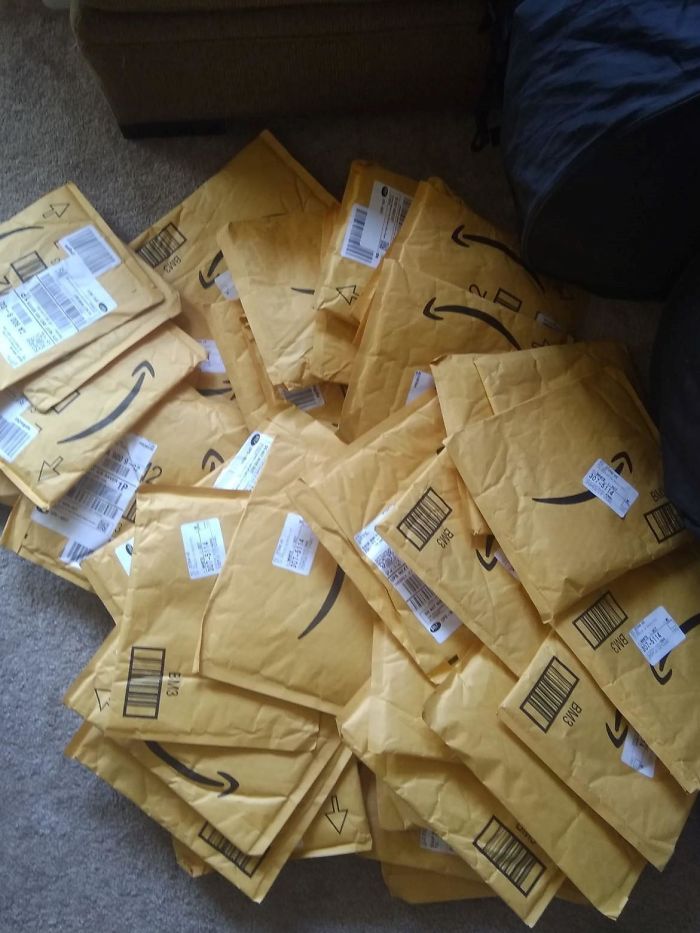 Ordered A Bulk Order On Amazon From A Single Seller. They Sent Each Item In Their Own Individual Envelope With Their Own Individual Tracking Number - 50 Items In 50 Envelopes