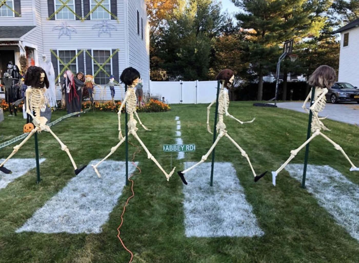 My Friend’s Decorations To Celebrate Halloween And The 50th Anniversary Of The Beatle’s “Abbey Road” Album