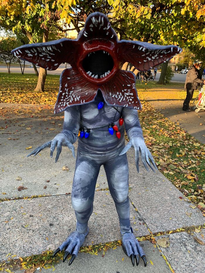 My Son’s Demogorgon Costume That We Made Together