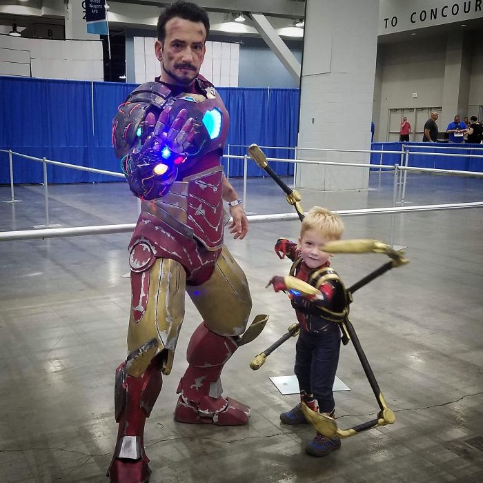 Yo soy Iron Man y mi hijo Spiderman