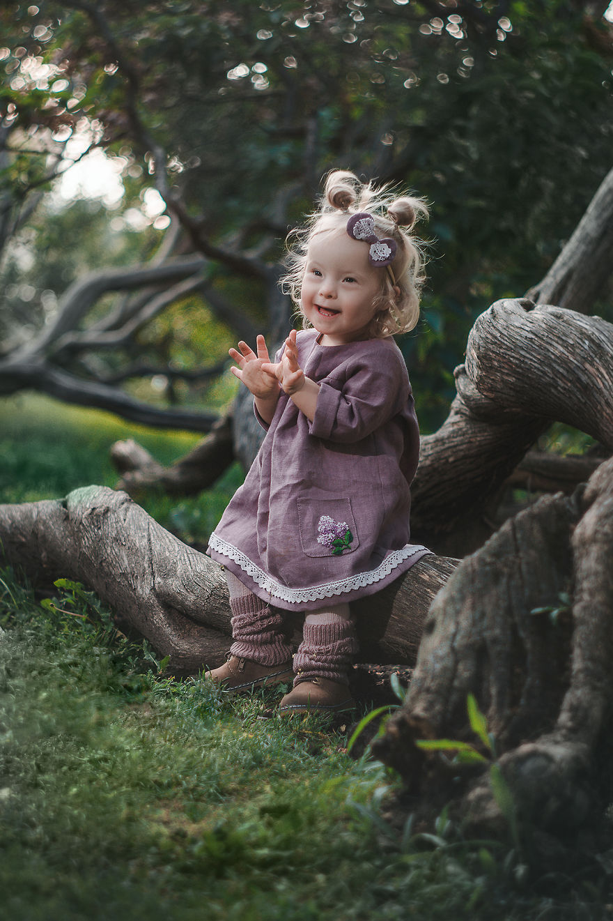 I Design Costumes And Flower Crowns To Photoshoot My Adorable Adopted Girl With Down Syndrome.