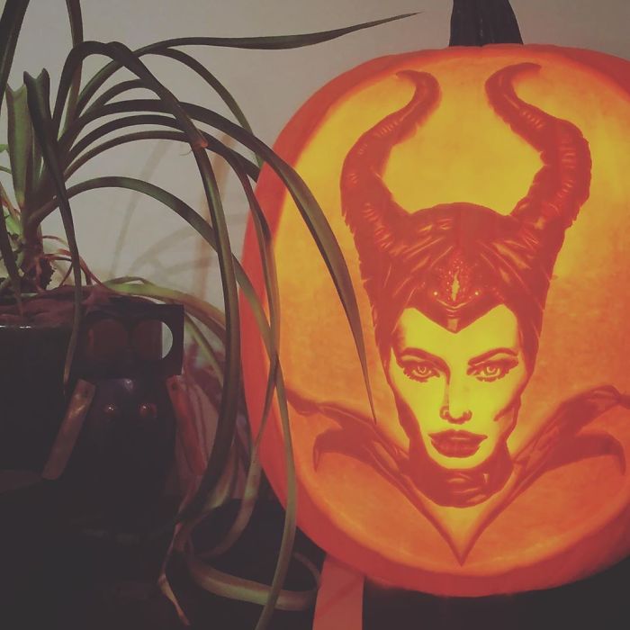 The Second Time Carving Maleficent. This Time The Angelina Jolie Version