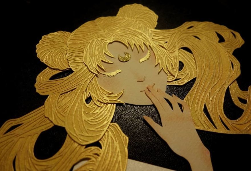 Happy New Year!! 🎉😆💖 I Didn't Get To Finish This Piece In Time For 2018, But I Still Managed To Get Some Good Progress Into It! 😶🐰 #sailormoon #papercutting #papercut #cutpaper #cutoodle #usagi #paperart #mahoushoujo #handcut #lgenpaper #strictlypaperart #papercuttingart #papercraft #kirie #wip