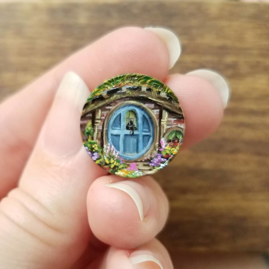 "It's A Dangerous Business, Frodo, Going Out Your Door. You Step Onto The Road, And If You Don't Keep Your Feet, There's No Knowing Where You Might Be Swept Off To." -Tolkien .
.
.
.
.
.
.
#contemporarypainting #contemporaryart #miniature #mini #brymarie #landscape #hobbit #hobbithole #lotr #lordoftherings #instaartist #artoftheday #inspiration #creative #pennypainting #smallpainting #gamblinpaint